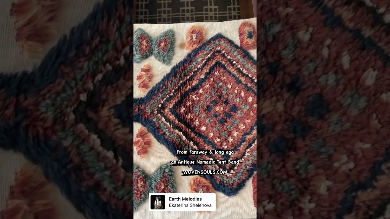 An antique tentband from WOVENSOULS Art Gallery #antiquetextiles #antiquerug #nomadic