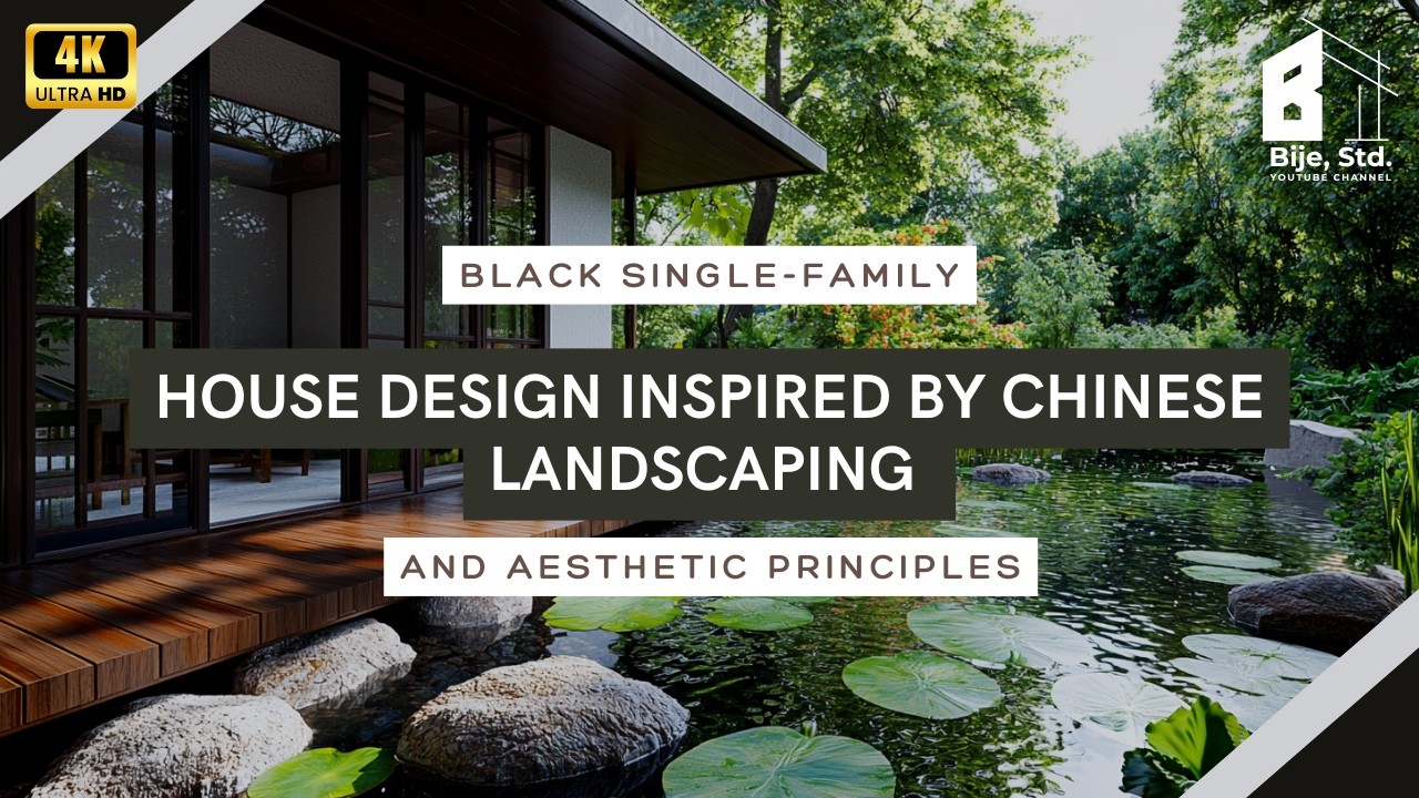 Black Single-Family House Design Inspired by Chinese Landscaping and Aesthetic Principles