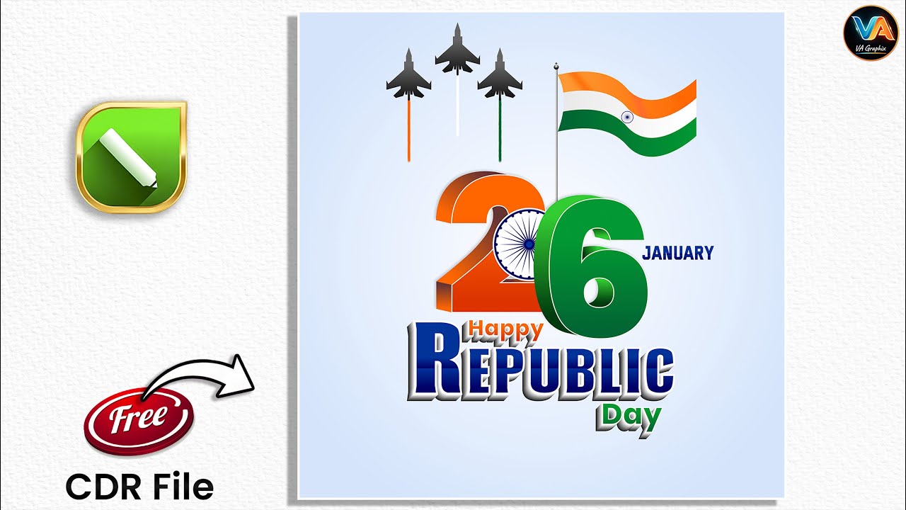 Republic Day 2026 Graphic Design in CorelDRAW | Indian Flag Poster