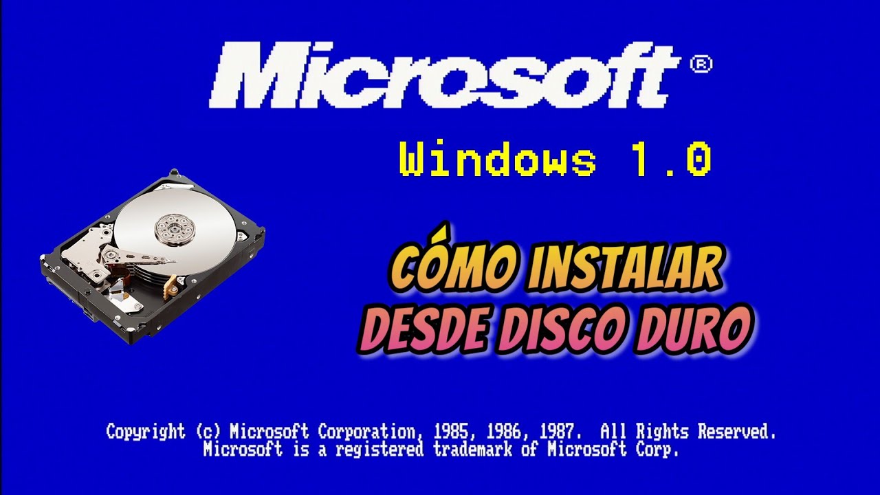 Cómo instalar Windows 1.0 en hardware real y desde disco duro, usando SUBST en MS-DOS 6.22.