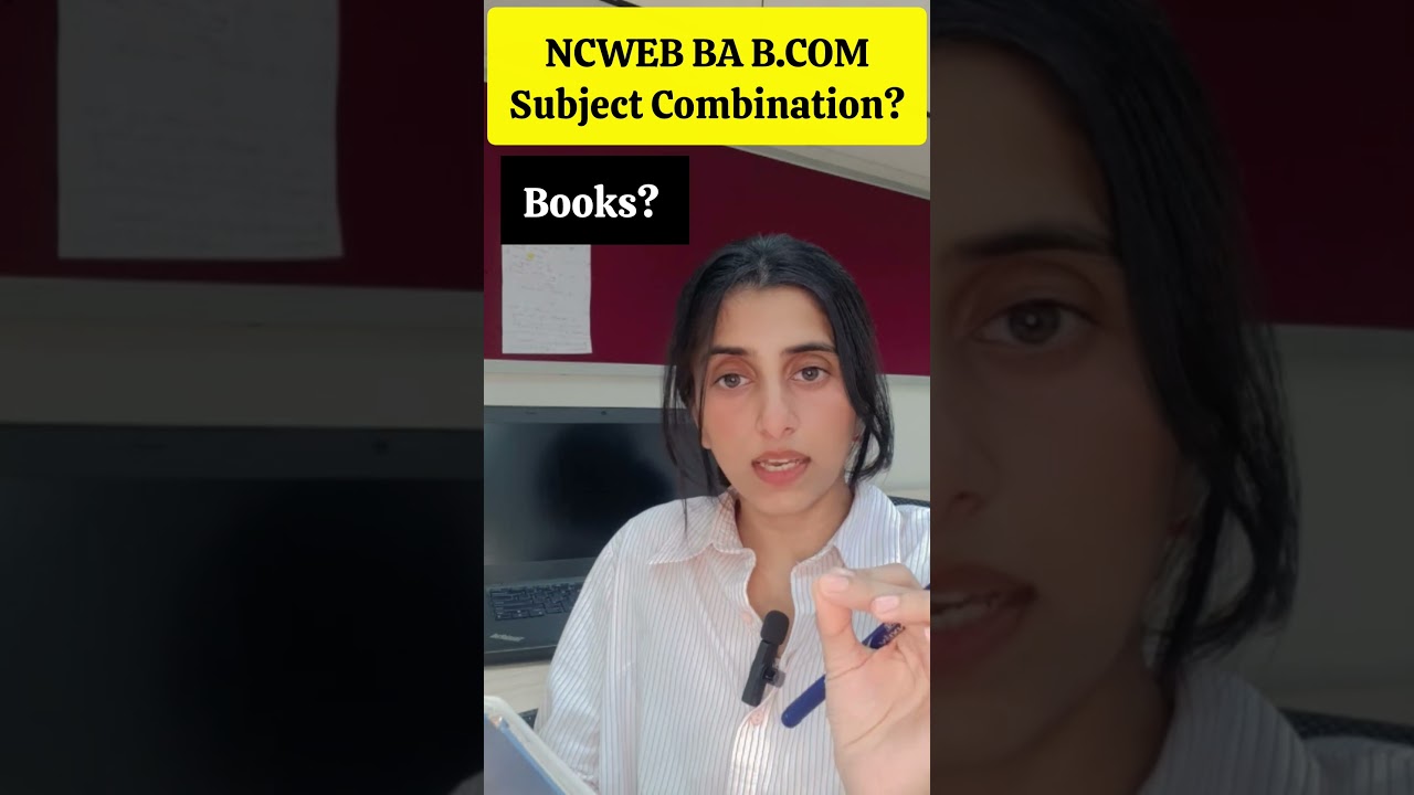 NCWEB BA / B.COM Subjects? kya Books College se milrga ?