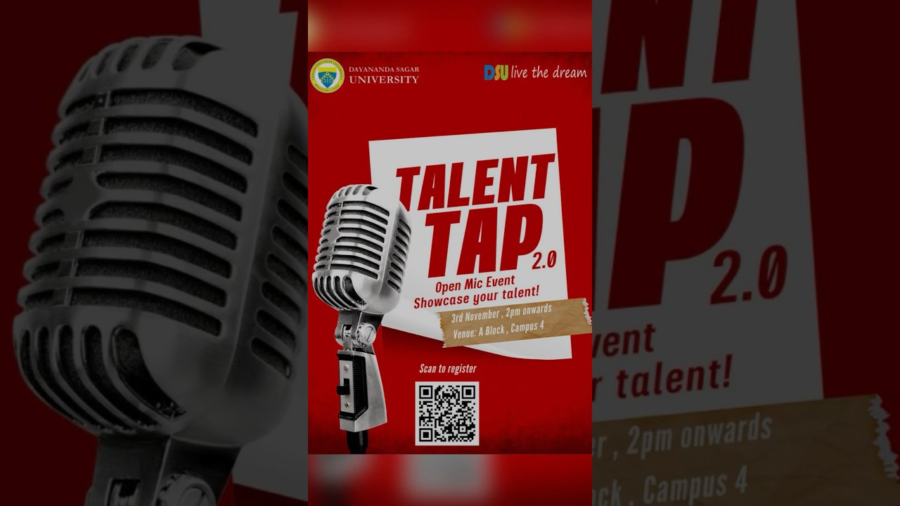 Talent tap 2.0 @ #DSU #SOE #dayanandsagaruniversity #schoolofengineering #swagvlogs  #talenttap