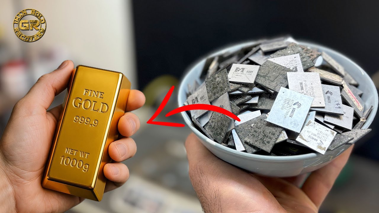 Восстановление золота из электронных микросхем | Пошаговый процесс