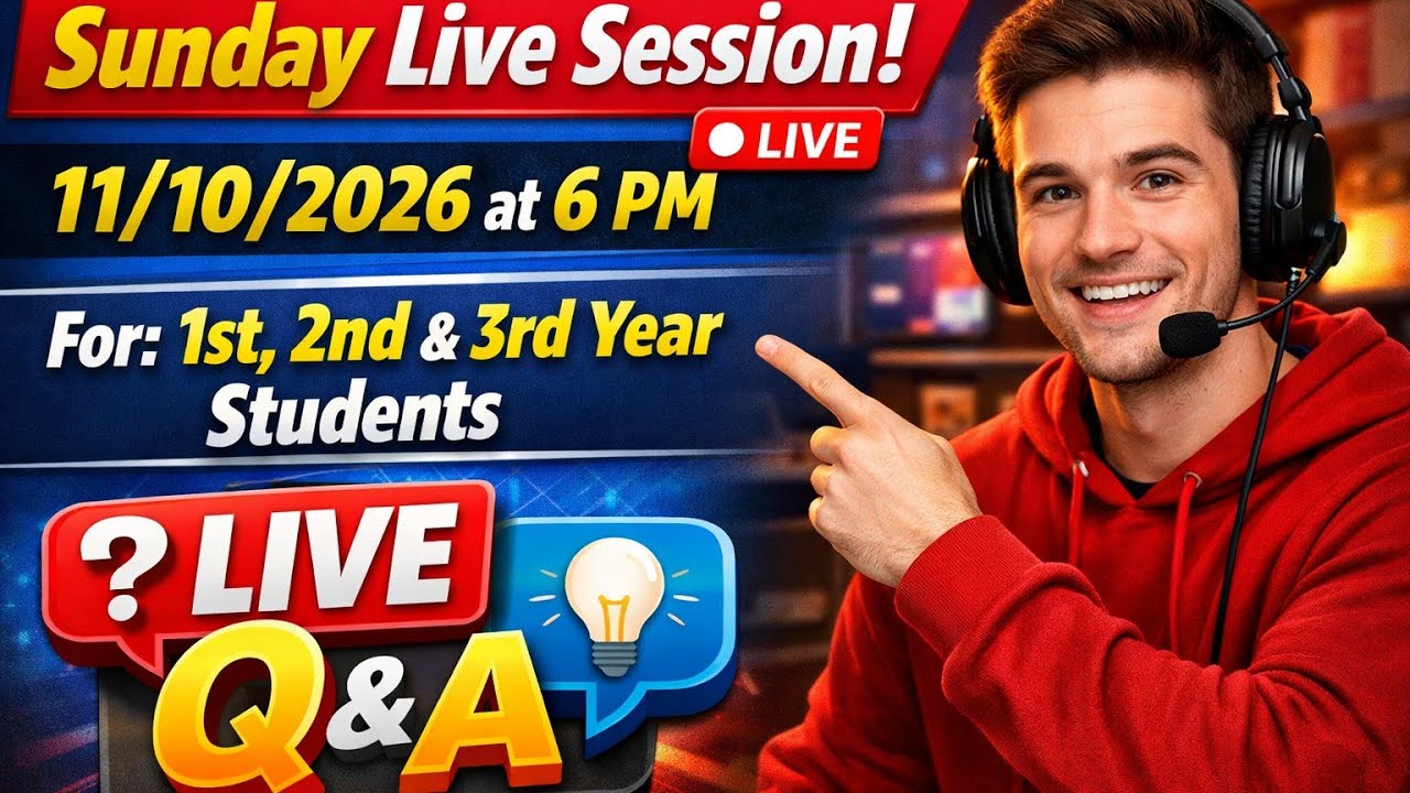 RGPV BTech 1st, 2nd & 3rd Year | Sunday Live Session | Q & A Session