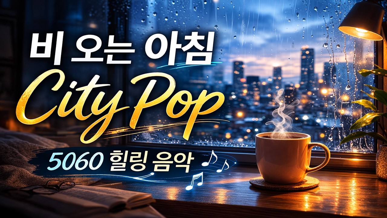 Rainy Morning Cafe City Pop 🌿 비 오는 아침 감성 플레이리스트 | Study Drive Healing