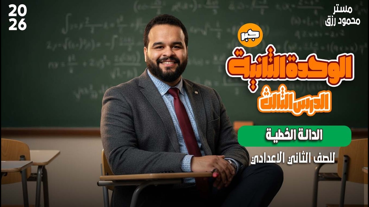 الصف الثاني الاعدادي _ الدرس الثالث _ الوحده الثانيه _ الداله الخطيه