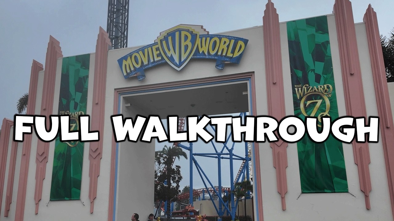 Warner Bros. Movie World | FULL 2025 Theme Park Walkthrough on a Rainy Day