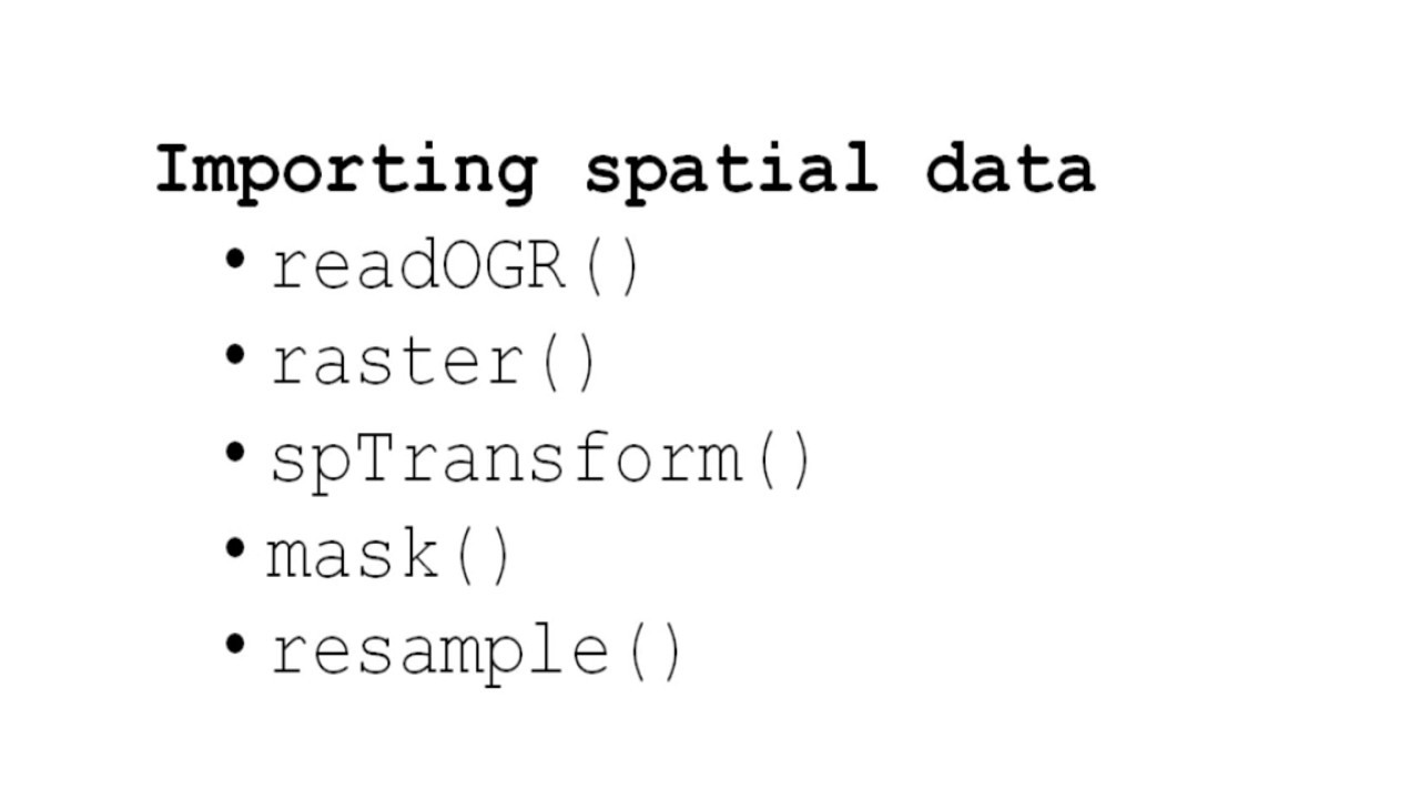 GIS and R - Importing spatial data