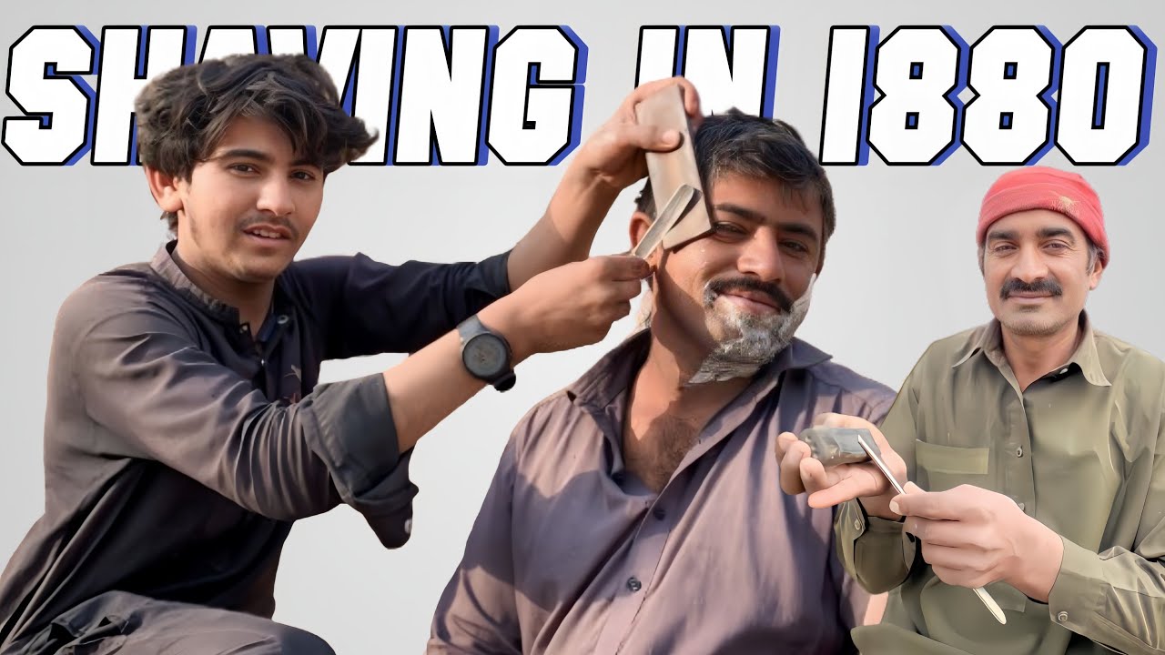 ASMR Relaxing Beard Shaving (In 1880 Old Style) With Barber Young!! [ASMR]