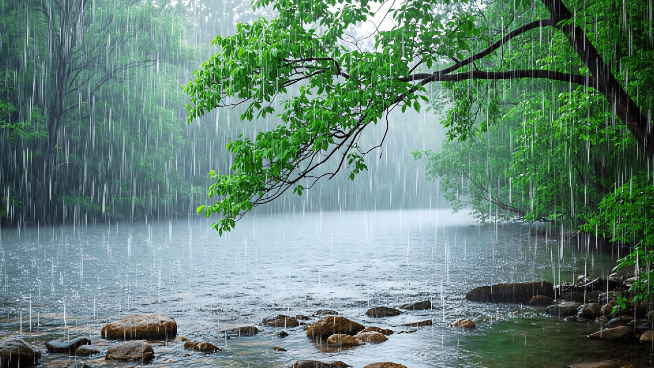 Без рекламы для спокойного сна – глубокий сон под звуки дождя у тихой лесной реки