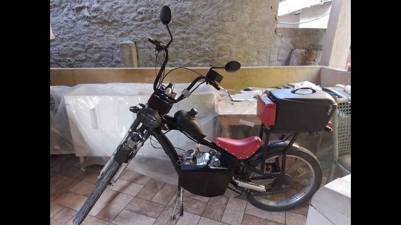 Freio a disco traseiro bike chopper motorizada 100 cc.