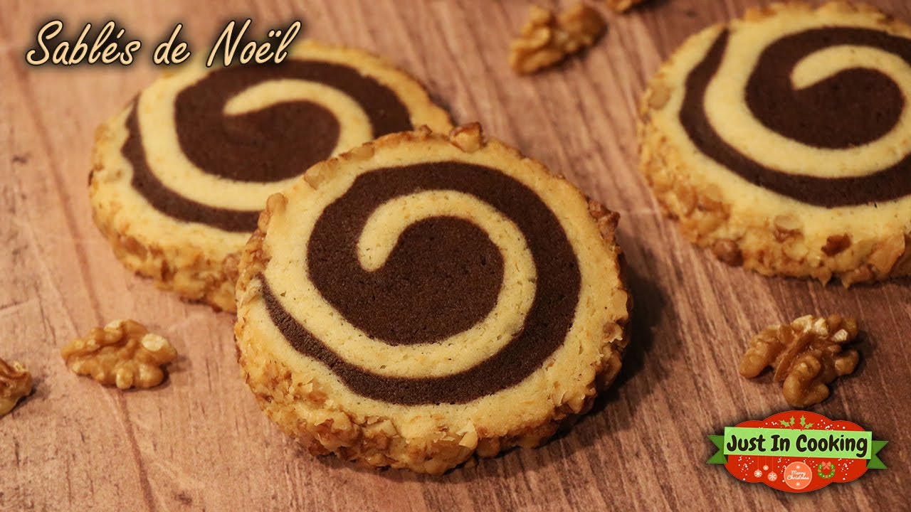 ❅ Recette de Sablés Spirales de Noël Chocolat Fève Tonka et Noix ❅