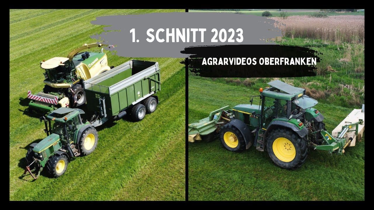 1.  Schnitt 2023 mit Lohnunternehmen Dietel I Agrarvideos Oberfranken