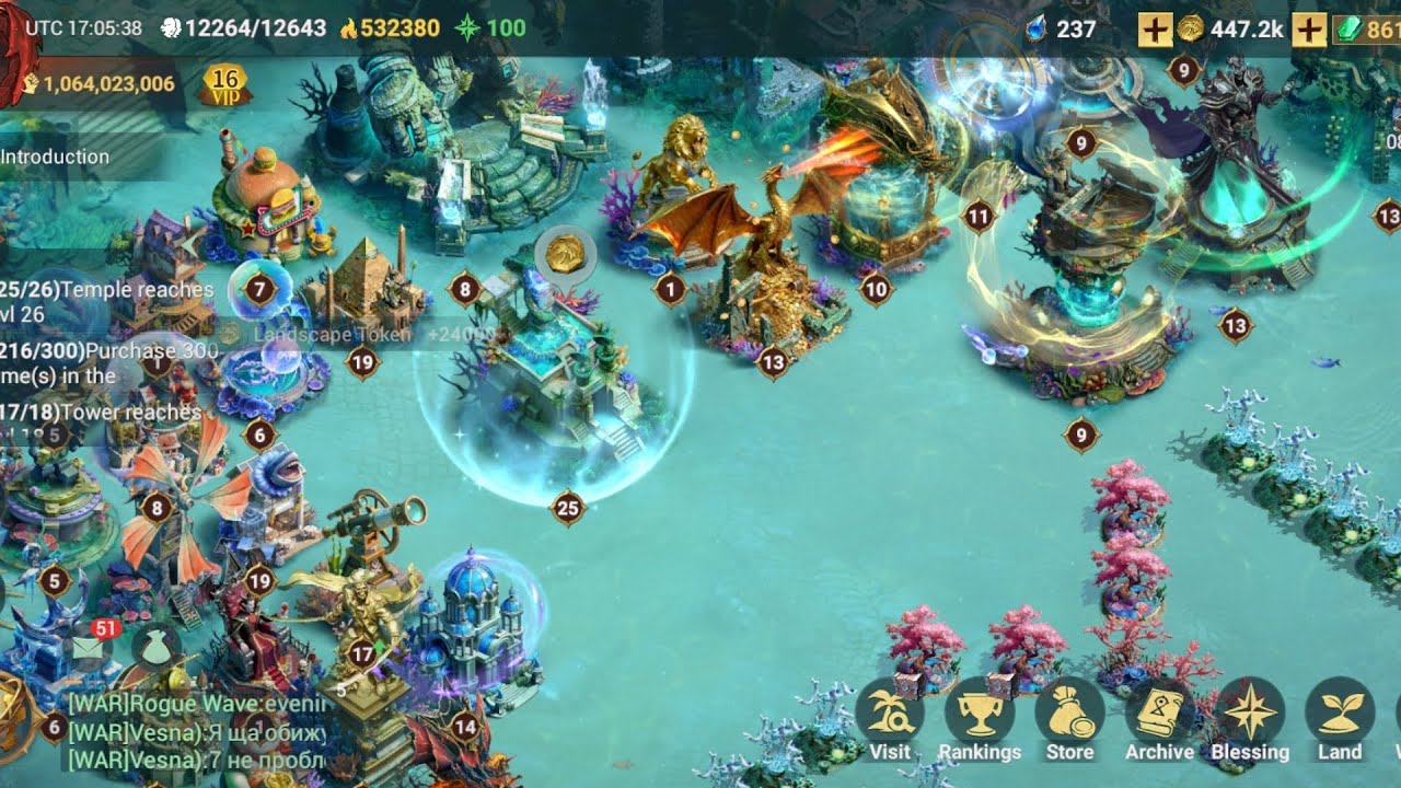 Lost City Blessing and Population 101 - Sea of Conquest - SOC - 