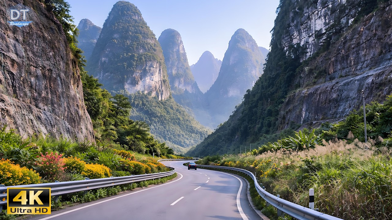 A Breathtaking Drive Along the China-Vietnam Border | Chongzuo Scenic Route 4K HDR