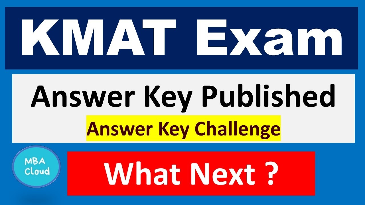 KMAT Exam| Answer Key Published| What Next?