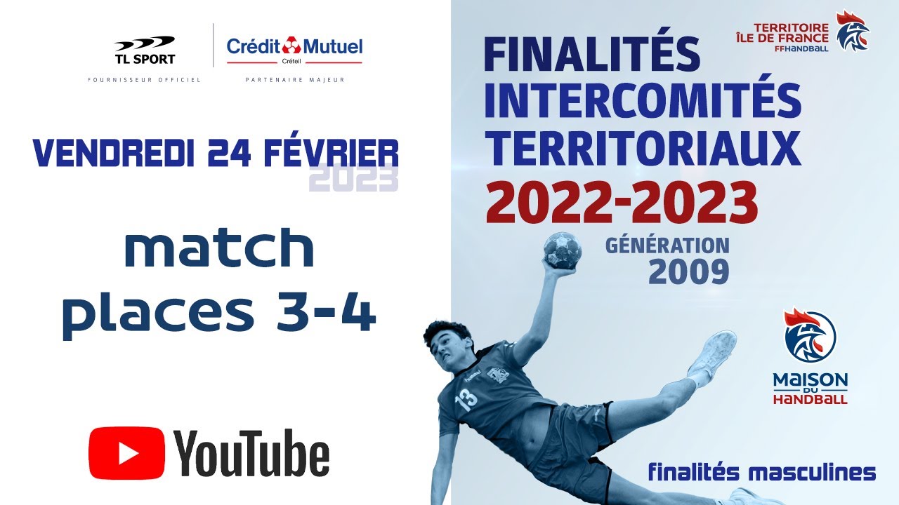 Finalités intercomités IDF 2022-2023 masc. (2009) – match places 3-4 (CDHB94 vs CDHB92)