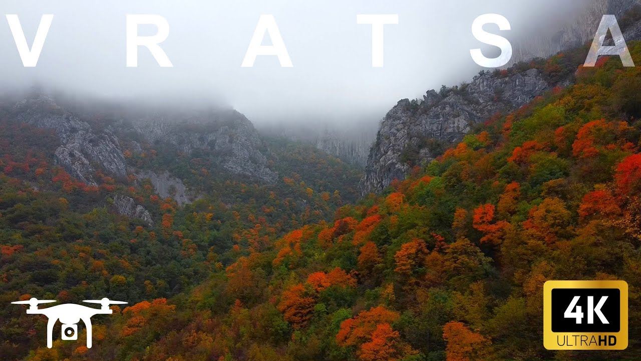 Vratsa Karst cliffs on a foggy autumn day - Враца