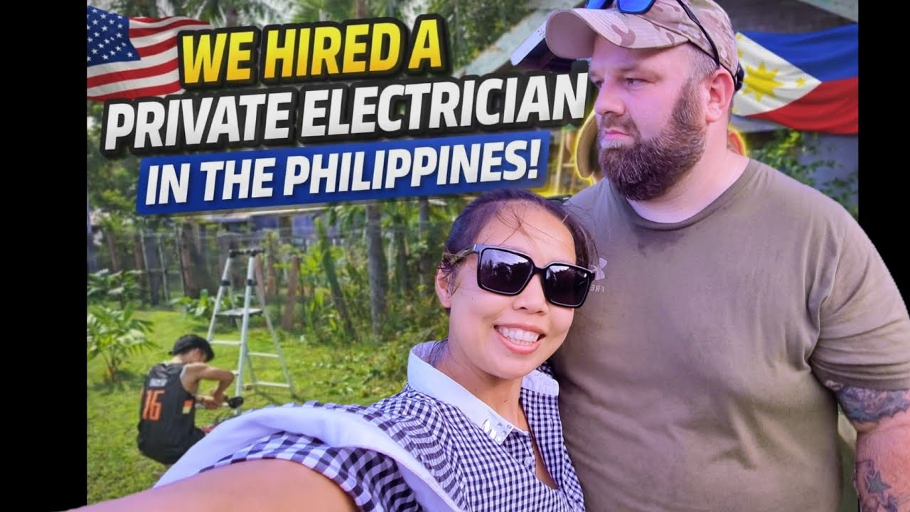 American & Filipina Couple Hire a Private Electrician in the Philippines #AmericanFilipinaCouple