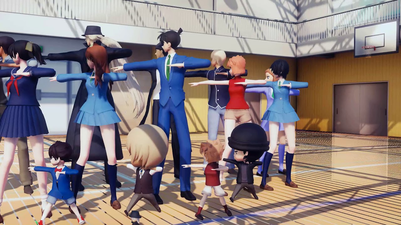 【MMD】广播体操Haibara Ai/Kudou Shinichi/Edogawa Conan/Akai Shuuichi/Bourbon/Mori Ran