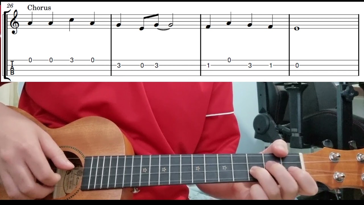 Rudolph The Red Nosed Reindeer - Easy Beginner Ukulele Tab With Playthrough Tutorial Lesson