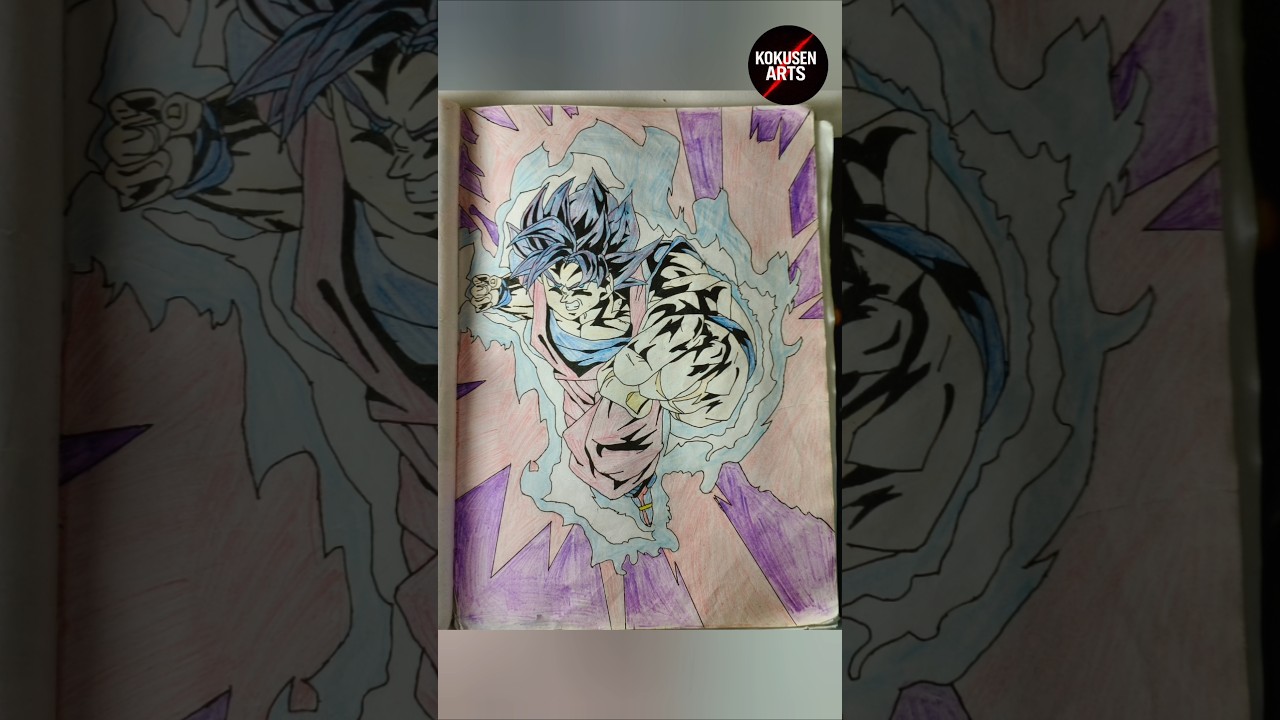 Drawing the NEW SS Blue Kaioken Goku!