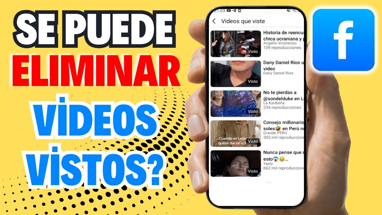 No se puede eliminar el historial de los videos vistos facebook 2025