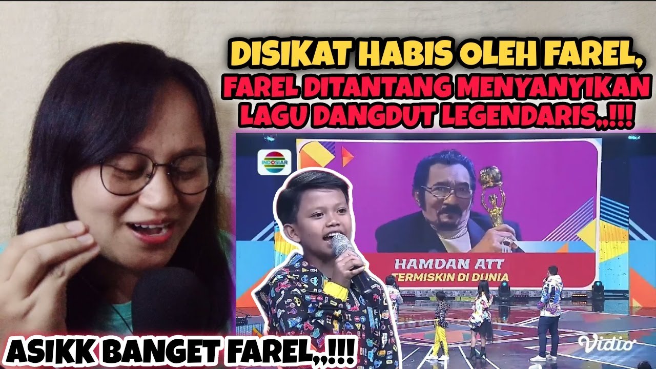 Woahh,,!! Farel Ditantang Menyanyikan Lagu Dangdut Legendaris, Konser Viral Farel || Reaction