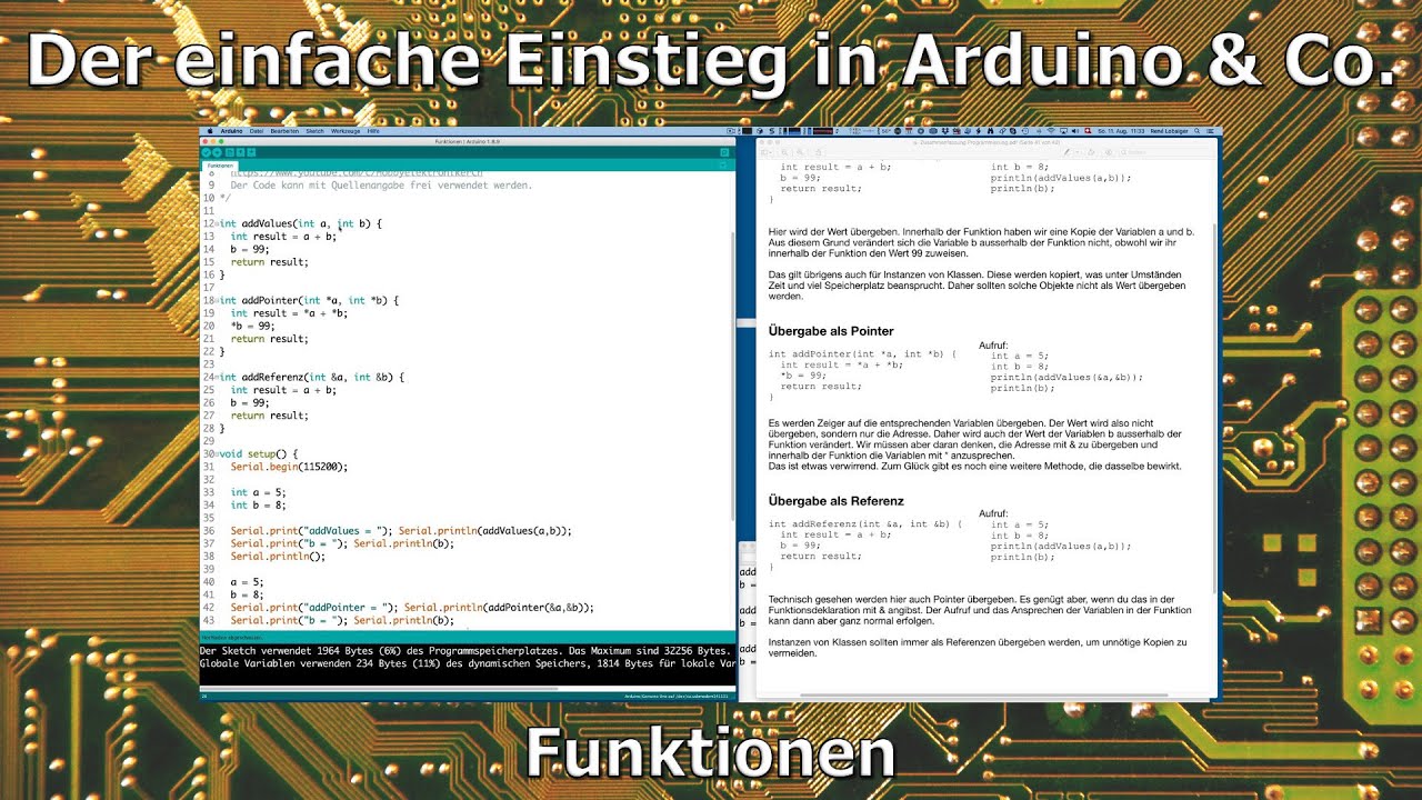 Der einfache Einstieg in Arduino & Co. 23: Funktionen