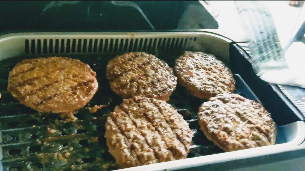 Power Smokeless Grill Frozen Burgers