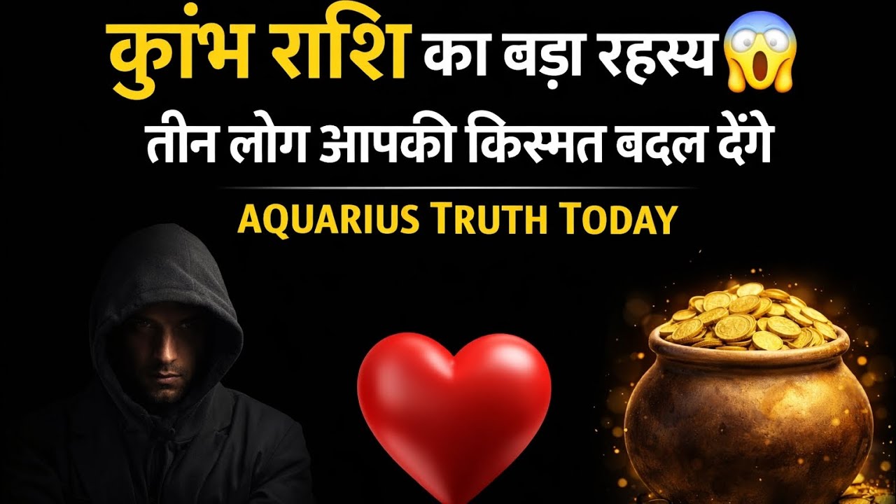 कुंभ राशि का बड़ा रहस्य 😱 तीन लोग आपकी किस्मत बदल देंगे | Aquarius Truth Today