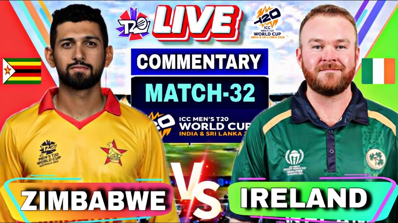 🔴World Cup: ZIMBABWE VS IRELAND Match 32 | Scores and Commentary | ZIM vs IRE T20 world Cup