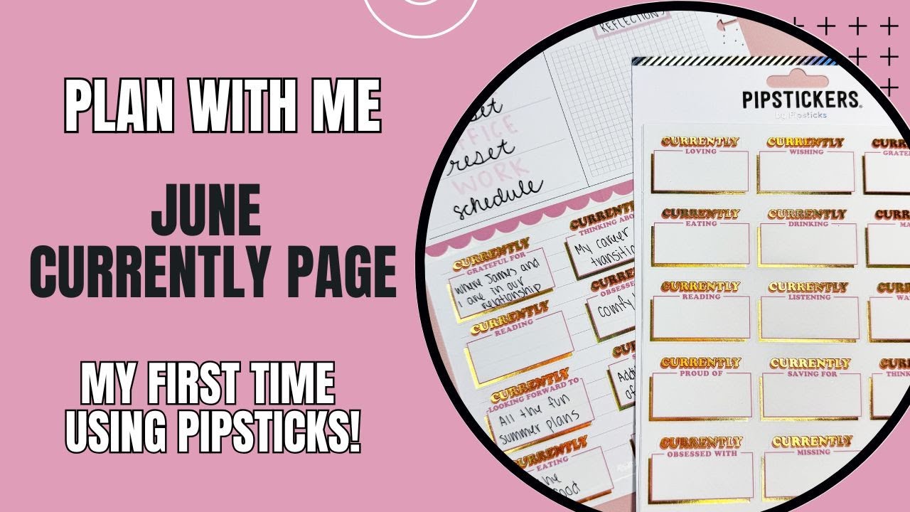 Plan With Me | June Currently w/ Pipsticks Stickers!