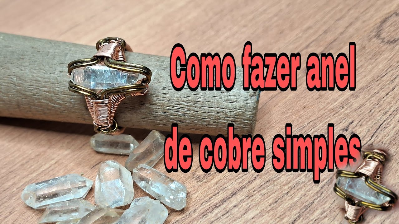 Como fazer anel de cobre wire wrapping diy jewelry