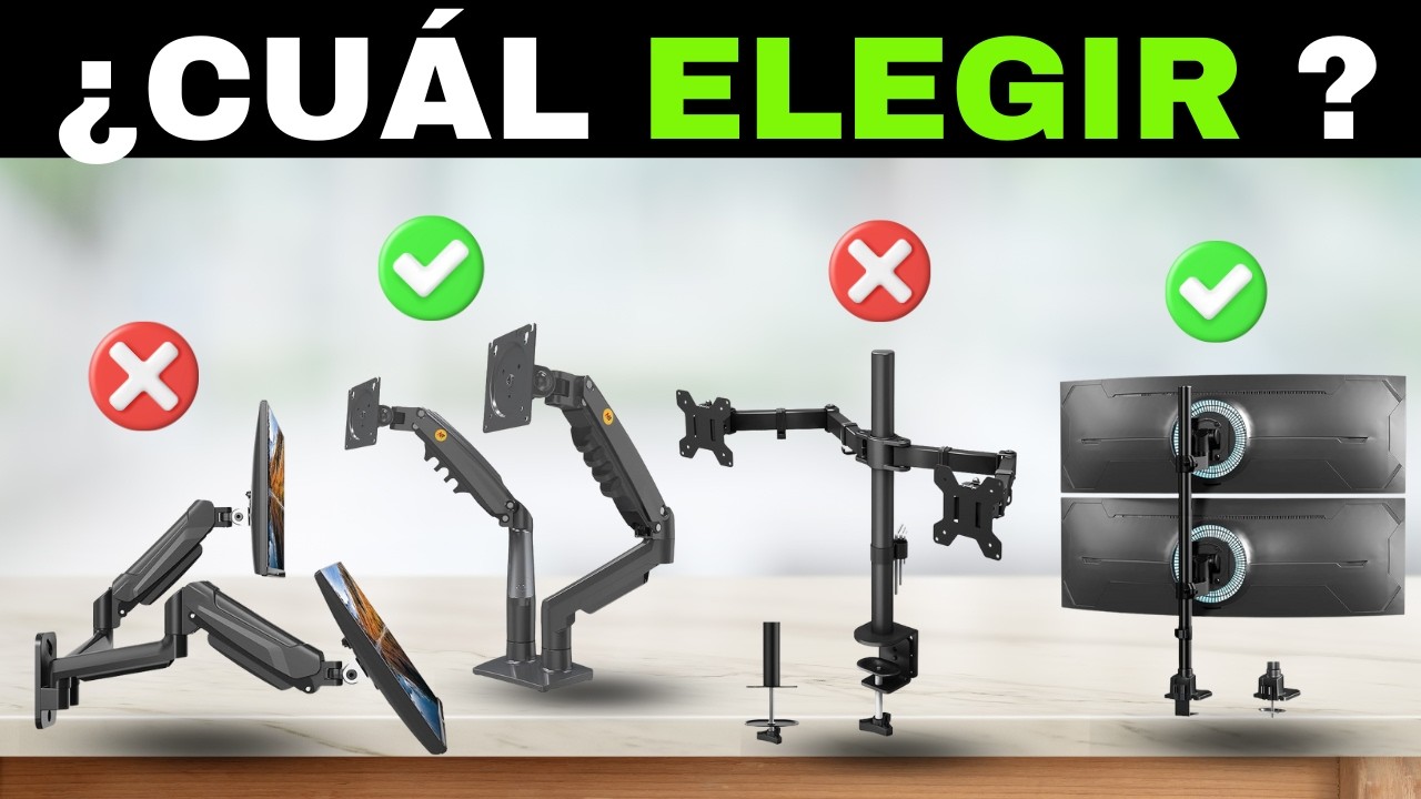 ✅ TOP 7 Mejores Brazos para 2 Monitores [2026] 🖥️ Soportes Ergon&oacute;micos Ajustables para Dos Pantallas