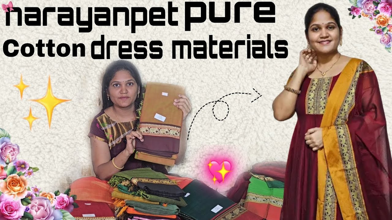✨️Narayanpet pure Mercerised cotton dress materials ♥️ 