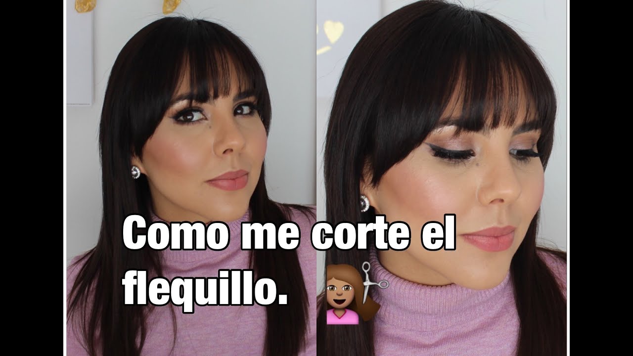Como me corte el flequillo para mi tipo de cara redonda.