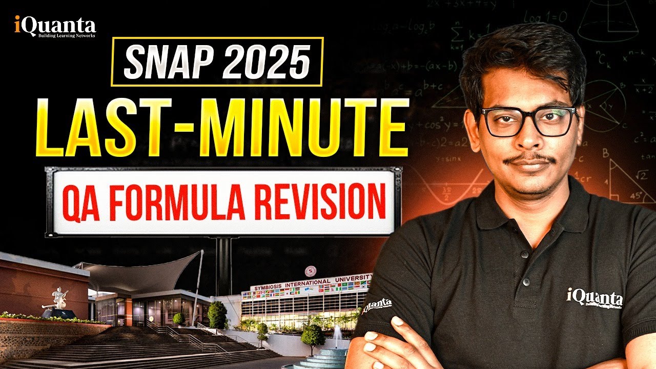 Last Minute QA Formula Revision for SNAP 2025 | Quick Quant Tricks & Shortcuts by Nikhil Sir