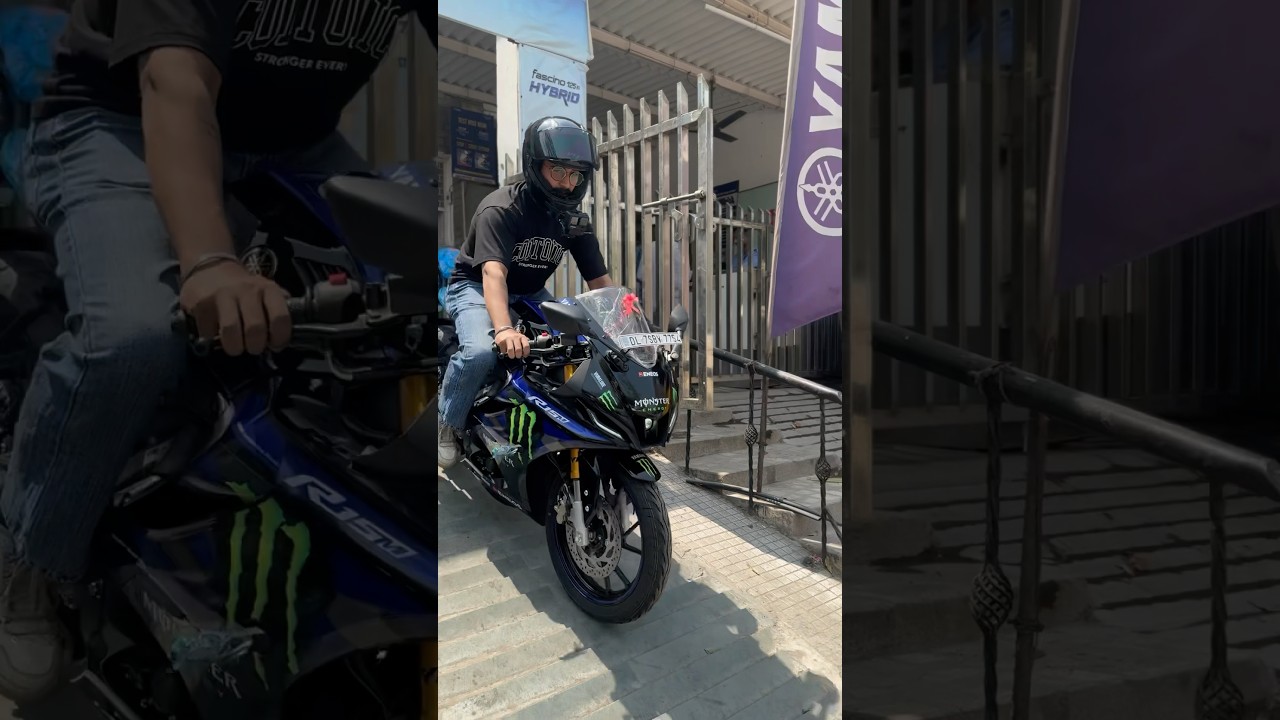 Yamaha R15 Monster Edition Delivered❤️🧿 #yamaha #r15 #bikes #bikers