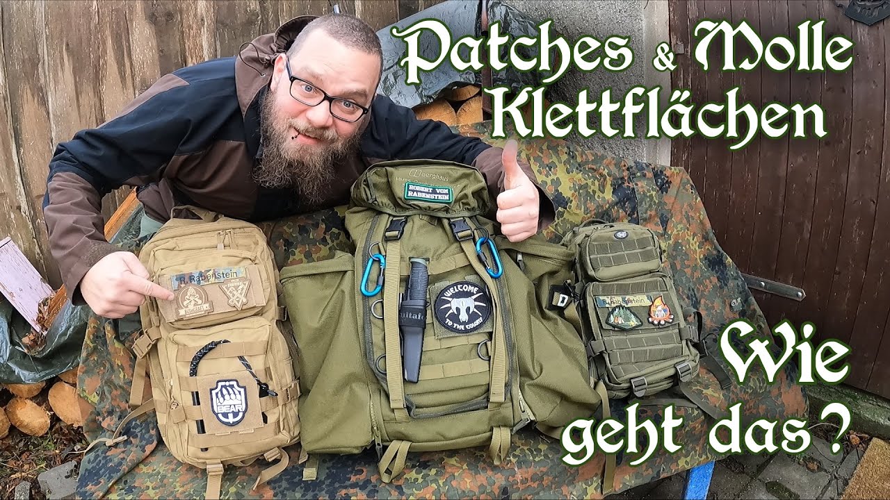 Wie Klettflächen an MOLLE anbringen? Wie Patches am Rucksack befestigen? Alles zu Klett im Video!