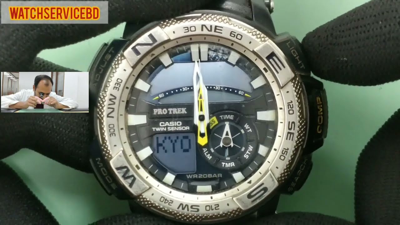 How to setting a time Casio protrek PRG-280 TWIN SENSOR #watchservicebd