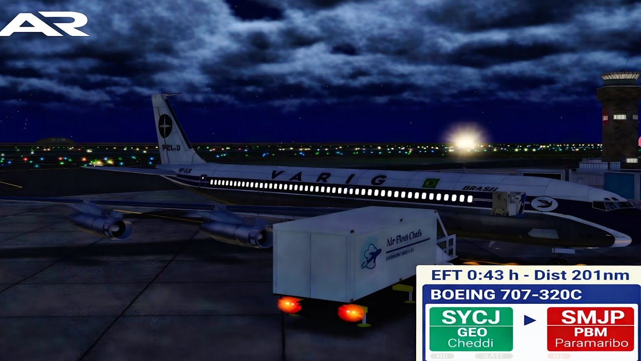 ✈️ VOO COMPLETO RFS | Boeing 707-320C 🇬🇾🇸🇷📍SBCJ (Cheddi) – ➡️ SMJP (Paramaribo) Quad Hd.