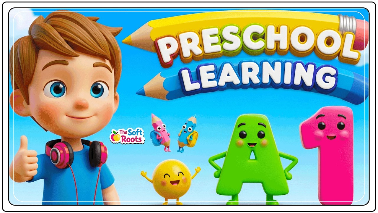 Preschool Learning activities for 3 year olds at home | Learn ABC Phonics Shapes Numbers Colors 🌈