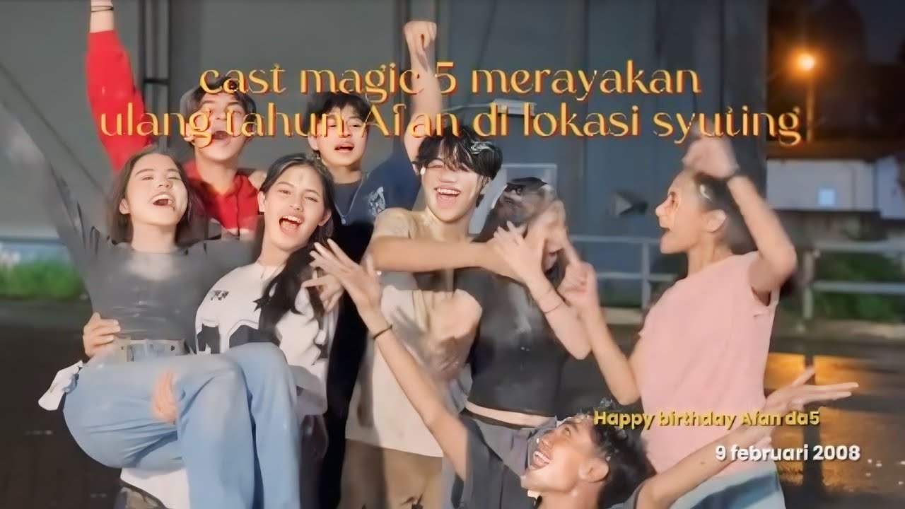 keseruan ulang tahun Afan di lokasi syuting m5