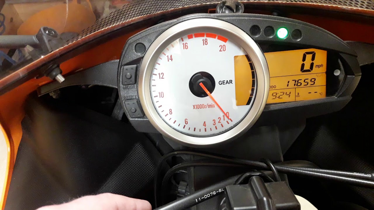 Kawasaki zx6r clock setting