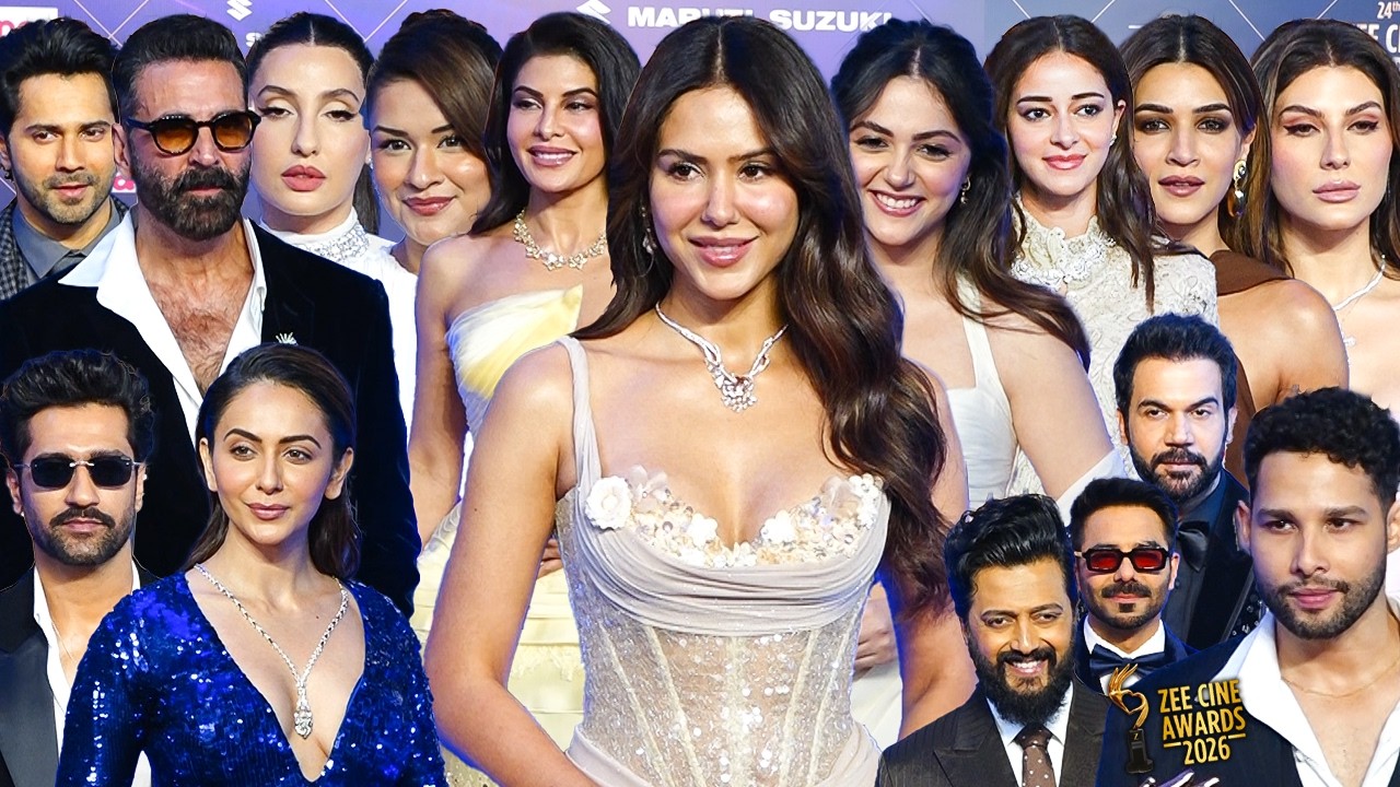 Знаменитости прибыли на Zee Cine Awards 2026 | Нора, Анит Падда, Ахан Пандей, Жаклин, Сонам, Акшай