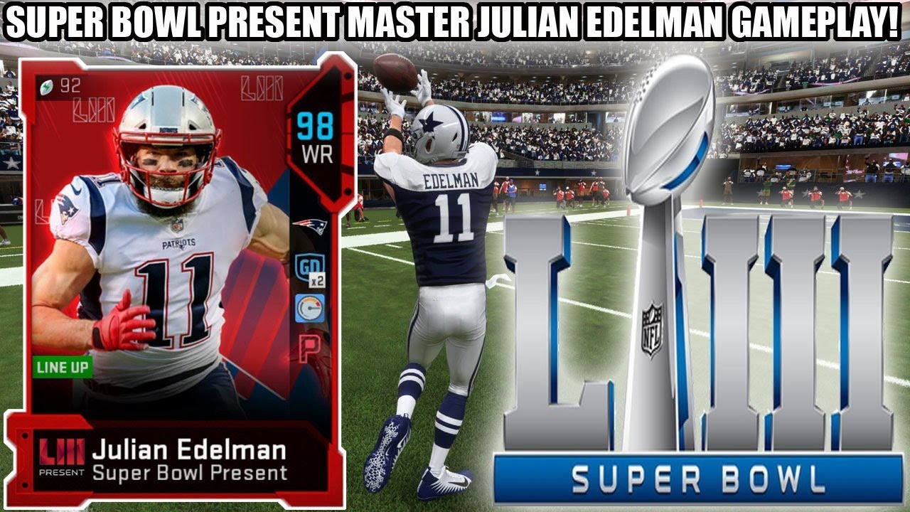 SUPER BOWL PRESENT MASTER EDELMAN GAMEPLAY! 98 JULIAN EDELMAN! | MADDEN 19 ULTIMATE TEAM
