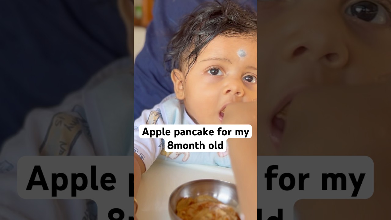 Apple pancake for my 8month old #8monthbabyfood #babyweaningfood #applepancake #pancake forbaby ke