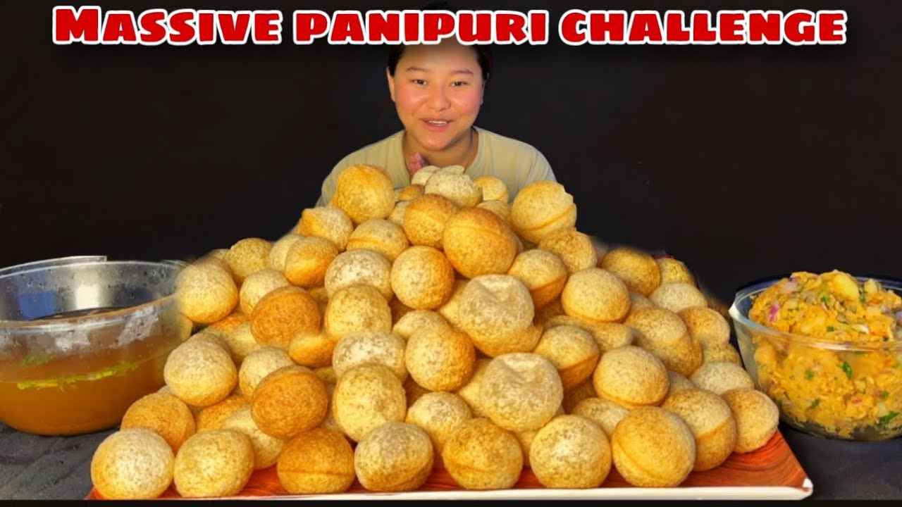 CHISO MA PIRO PANIPURI MUKBANG 🥵🌶️ EATING MASSIVE PANIPURI WITH SPICY ALU !! DHERAI PACHI MUKBANG