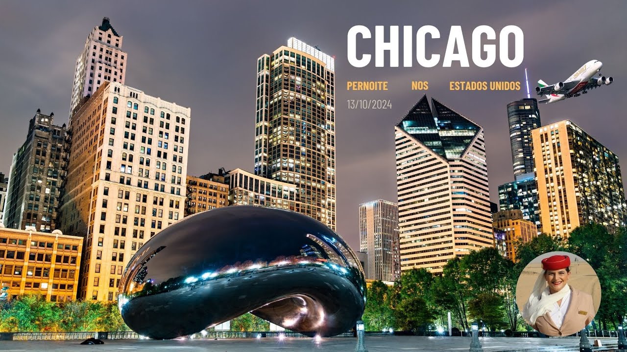 COMISSÁRIA DA EMIRATES - ROTINA DE PERNOITE EM CHICAGO - 13/10/2024